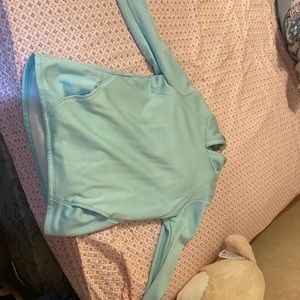 teal athletic works pull over jacket,worn 1 time.
